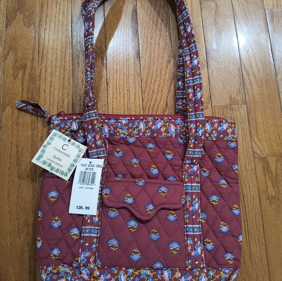 3/$10⭐ NWT Crossroads Quilts shoulder purse, "Dutch Apple" print #70003 - Picture 5 of 16